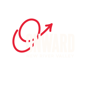 Onward New River Valley White Logo