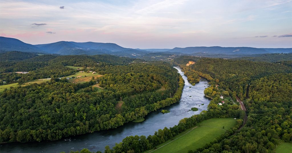 View of a river and mountains