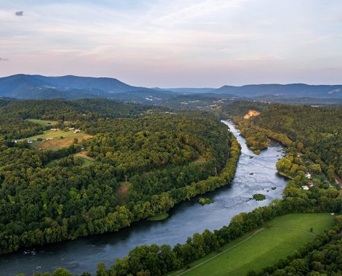 View of a river and mountains