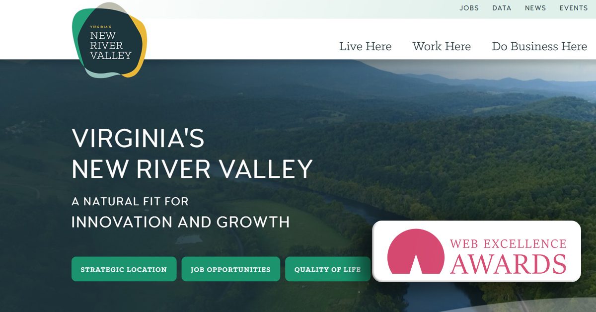 020326 NRV Website Redesign Receives Web Excellence Award2