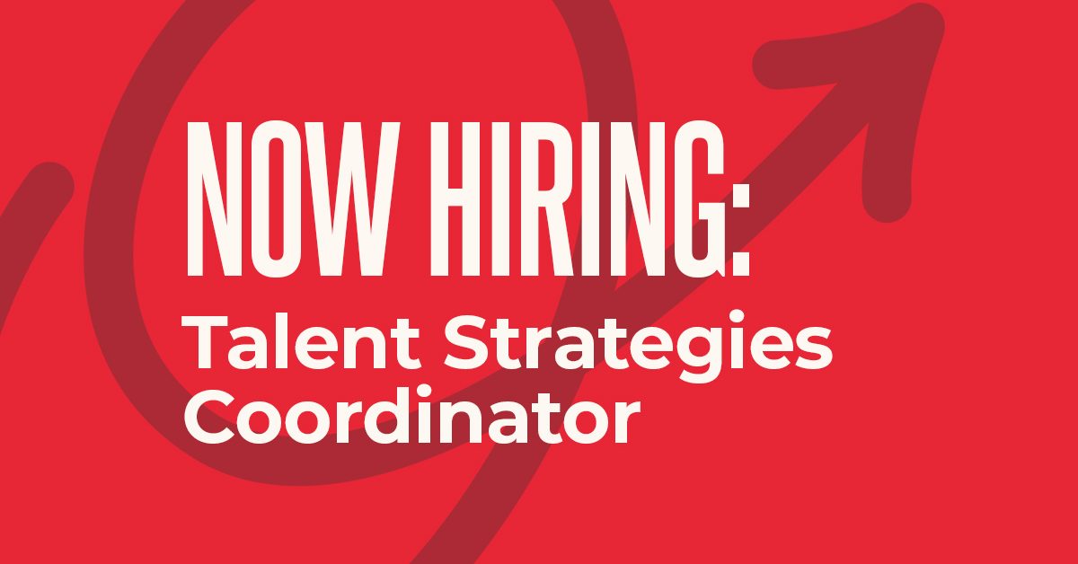 Onward NRV Now Hiring: Talent Strategies Coordinator